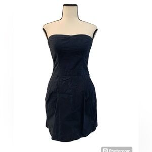 Abercrombie & Fitch | navy blue halter top dress size medium